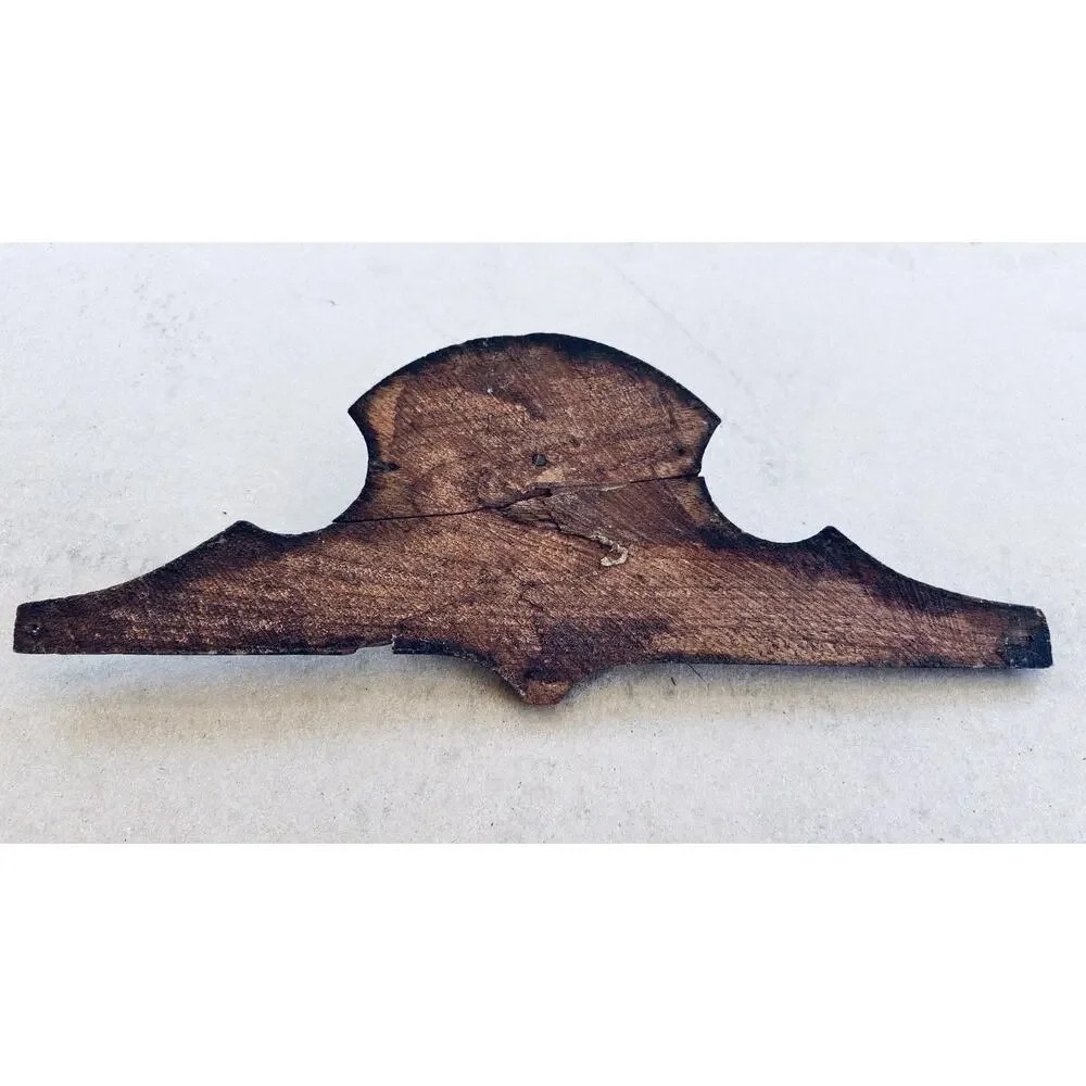 Antique Victorian Carved Furniture Crest Pediment Pine Cone 16-1/4